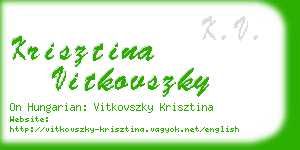 krisztina vitkovszky business card